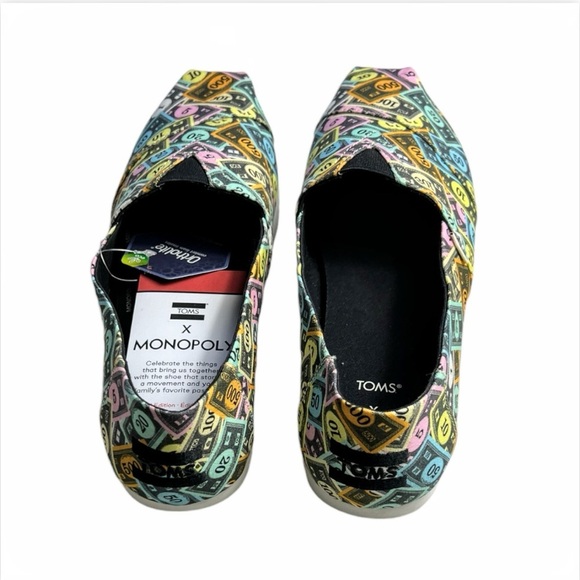 NWT Box Toms x Monopoly Alpargata Graphic Slip On Flats Men’s 9.5 Women’s 10.5 main image 11